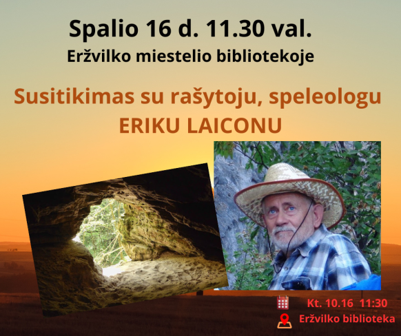 Susitikimas su rašytoju, speleologu Eriku Laiconu