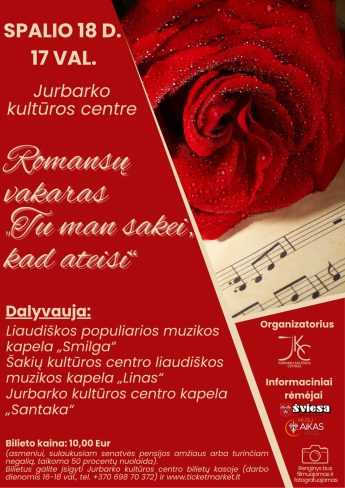 Romansų vakaras „Tu man sakei, kad ateisi“