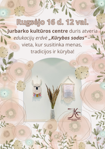 Edukacijų erdvės „Kūrybos sodas“ atidarymas