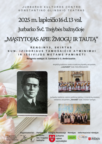 „Mąstytojas apie žmogų ir tautą“, skirtas kunigo Izidoriaus Tamošaičio atminimui