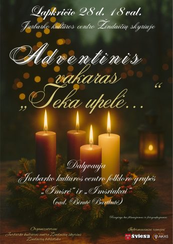 Adventinis vakaras „Teka upelė…“