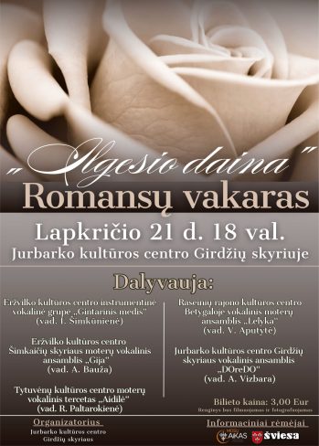 Romansų vakaras „Ilgesio daina“