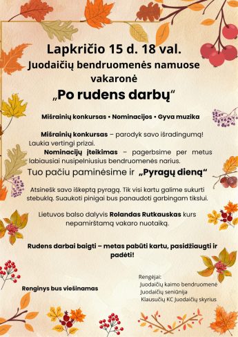 Vakaronė „po rudens darbų”