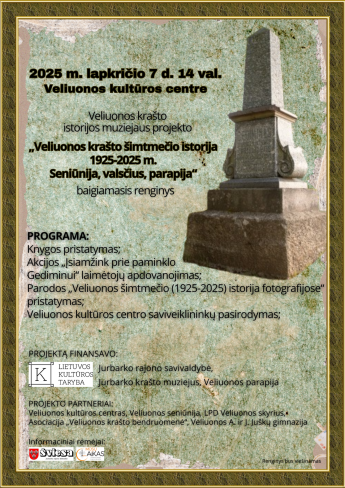 „Veliuonos krašto šimtmečio istorija 1925-2025 m. Seniūnija, valsčius, parapija“ baigiamasis renginys