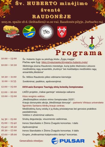 Šv. Huberto minėjimo šventė. XXVI Europos elnių kvieslių čempionatas
