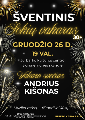 Šventinis šokių vakaras 30+