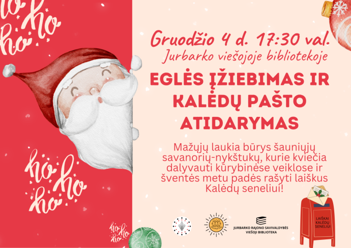 Eglės įžiebimas ir Kalėdų pašto atidarymas
