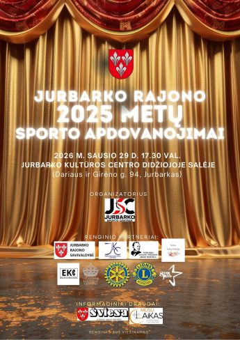 Jurbarko rajono 2025 metų sporto apdovanojimai