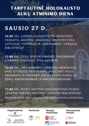 Tarptautinė Holokausto aukų atminimo diena Jurbarke