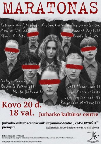 Vaikų ir jaunimo teatro „Vaivorykštė“ spektaklio „Maratonas“ premjera