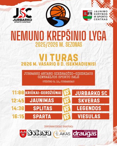 Nemuno krepšinio lygos VI turas – jau šį sekmadienį!