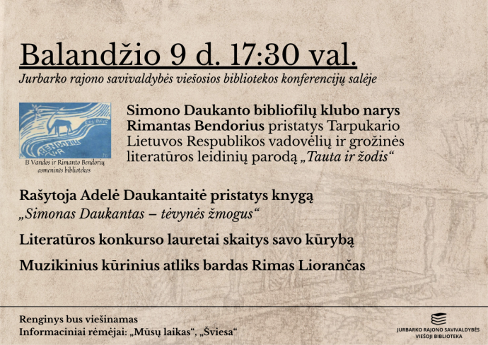 Parodos „Tauta ir žodis“ ir knygos „Simonas Daukantas – tėvynės žmogus“ pristatymas