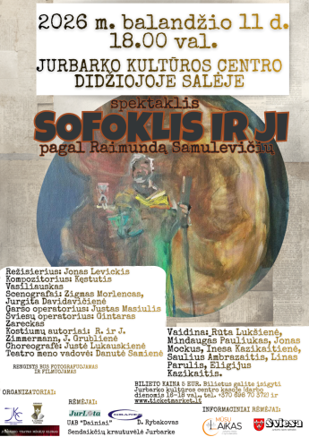 Spektaklis „SOFOKLIS IR JI“ pagal Raimundą Samulevičių