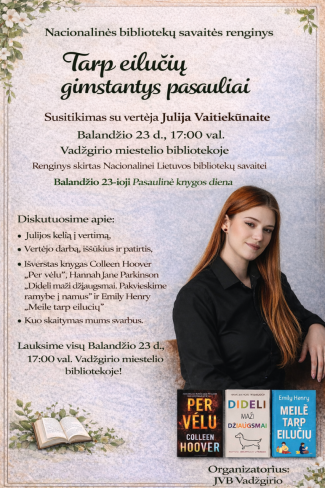 Susitikimas su kraštiete, vertėja Julija Vaitiekūnaite