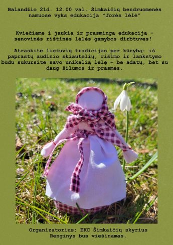 Edukacija „Jorės lėlė: rišimo tradicijos”