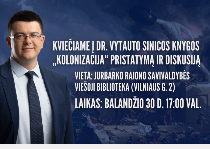 Knygos „Kolonizacija“ pristatymas ir diskusija