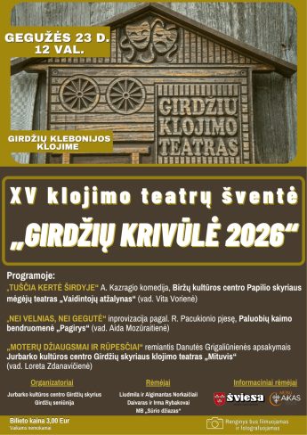 Klojimo teatrų šventė „Girdžių krivūlė 2026“