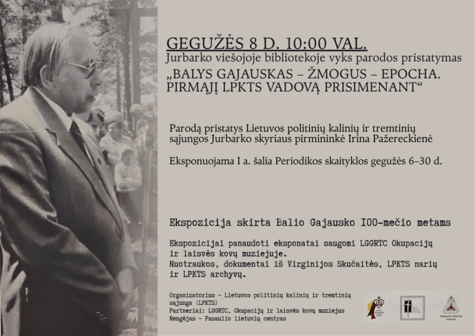 Parodos „Balys Gajauskas – žmogus – epocha“ pristatymas