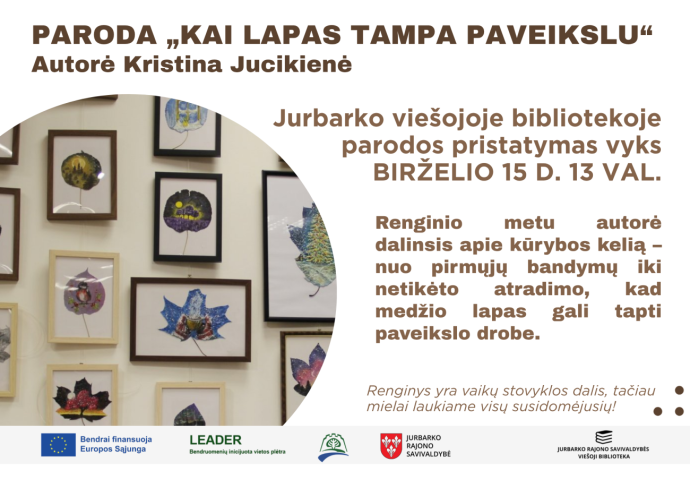 Parodos „Kai lapas tampa paveikslu“ pristatymas