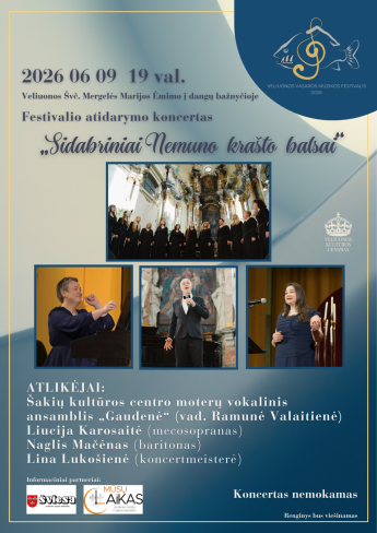 Veliuonos vasaros muzikos festivalio 2026 m. atidarymo koncertas „Sidabriniai Nemuno krašto balsai“
