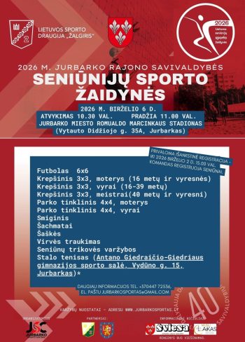 Kviečiame į seniūnijų sporto žaidynes