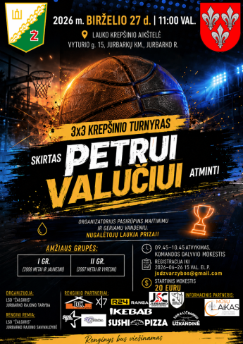 3X3 krepšinio turnyras skirtas Petrui Valučiui atminti 