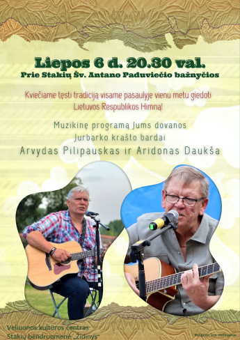 Karaliaus Mindaugo karūnavimo 
ir Tautiškos giesmės diena Stakiuose