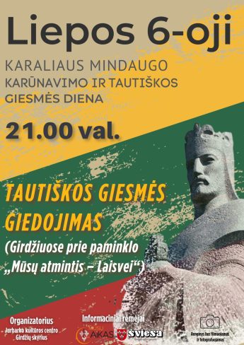 Valstybės diena. Akcija „Tautiška giesmė aplink pasaulį“ Girdžiuose