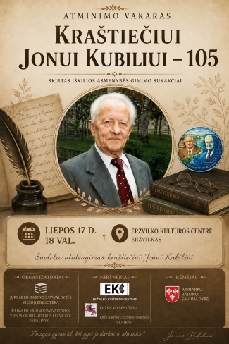 Atminimo vakaras „Kraštiečiui Jonui Kubiliui – 105“