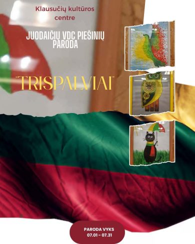 Juodaičių vaikų dienos centro piešinių paroda „Trispalviai”