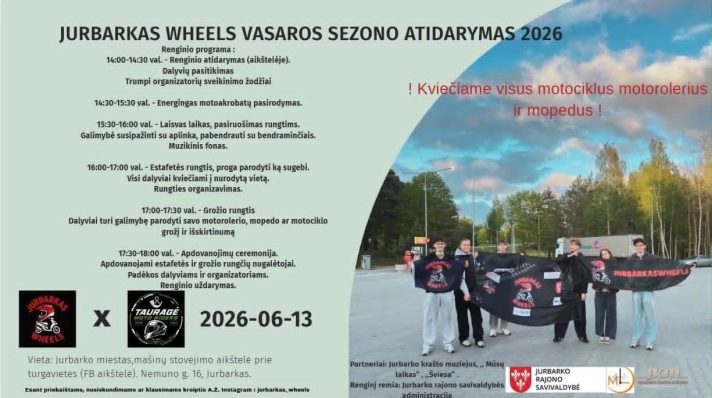 Jurbarkas wheels vasaros sezono atidarymas