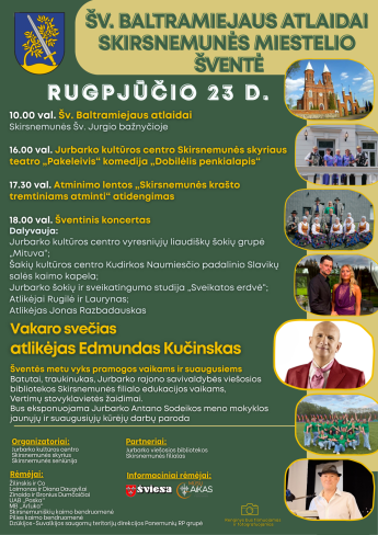 Šv. Baltramiejaus atlaidai. Skirsnemunės miestelio šventė