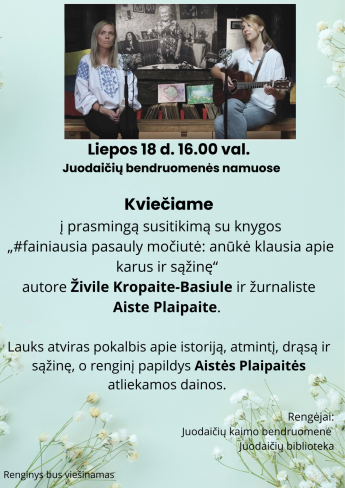 Knygos „#fainiausiapasaulymočiutė: anūkė klausia apie karus ir sąžinę“ pristatymas