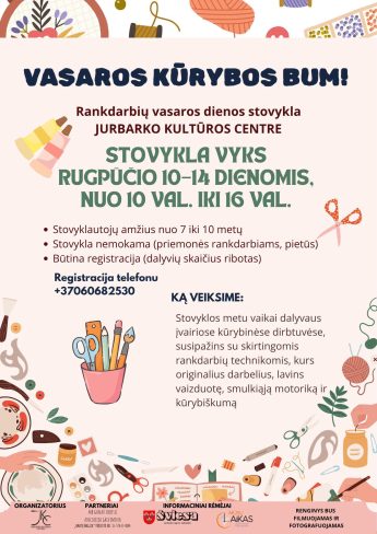 Vaikų vasaros stovykla „Vasaros kūrybos bum“