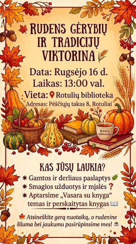 Viktorina „Rudens gėrybių ir tradicijų“