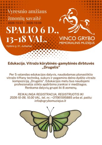 Vitražo kūrybinės-gamybinės dirbtuvės „Drugelis”