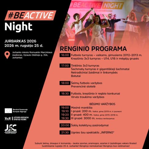 BeActive Night Jurbarkas 2026