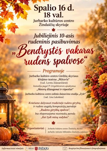 Jubiliejinis 10-asis rudeninis pasibuvimas „Bendrystės vakaras rudens spalvose“