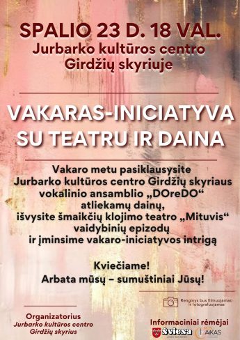 Vakaras-iniciatyva su teatru ir daina