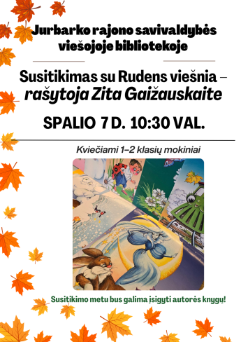 Susitikimas su rašytoja Zita Gaižauskaite